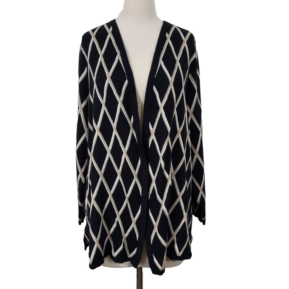 Croft and Barrow Open Front Cardigan Sweater Cotton Modal Long Sleeve Womens 2X
